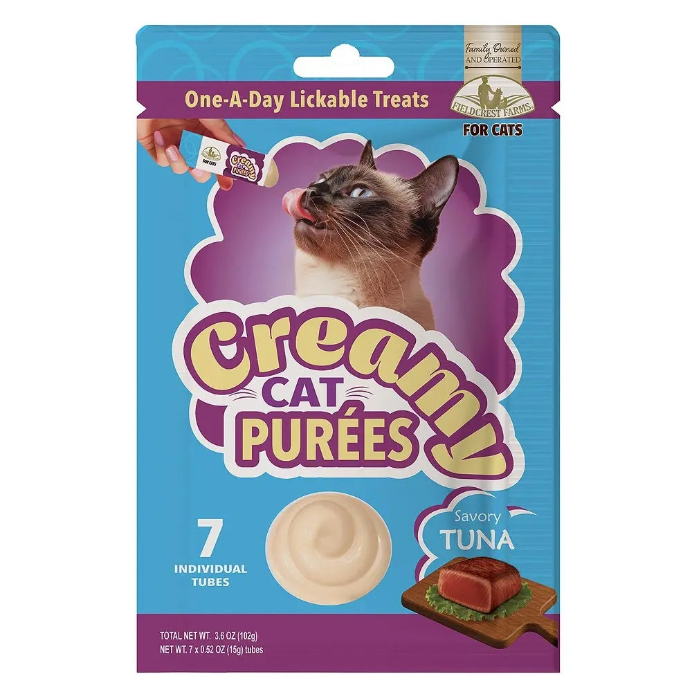 FIELDCREST FARMS Cat Purees Tuna 7 pk