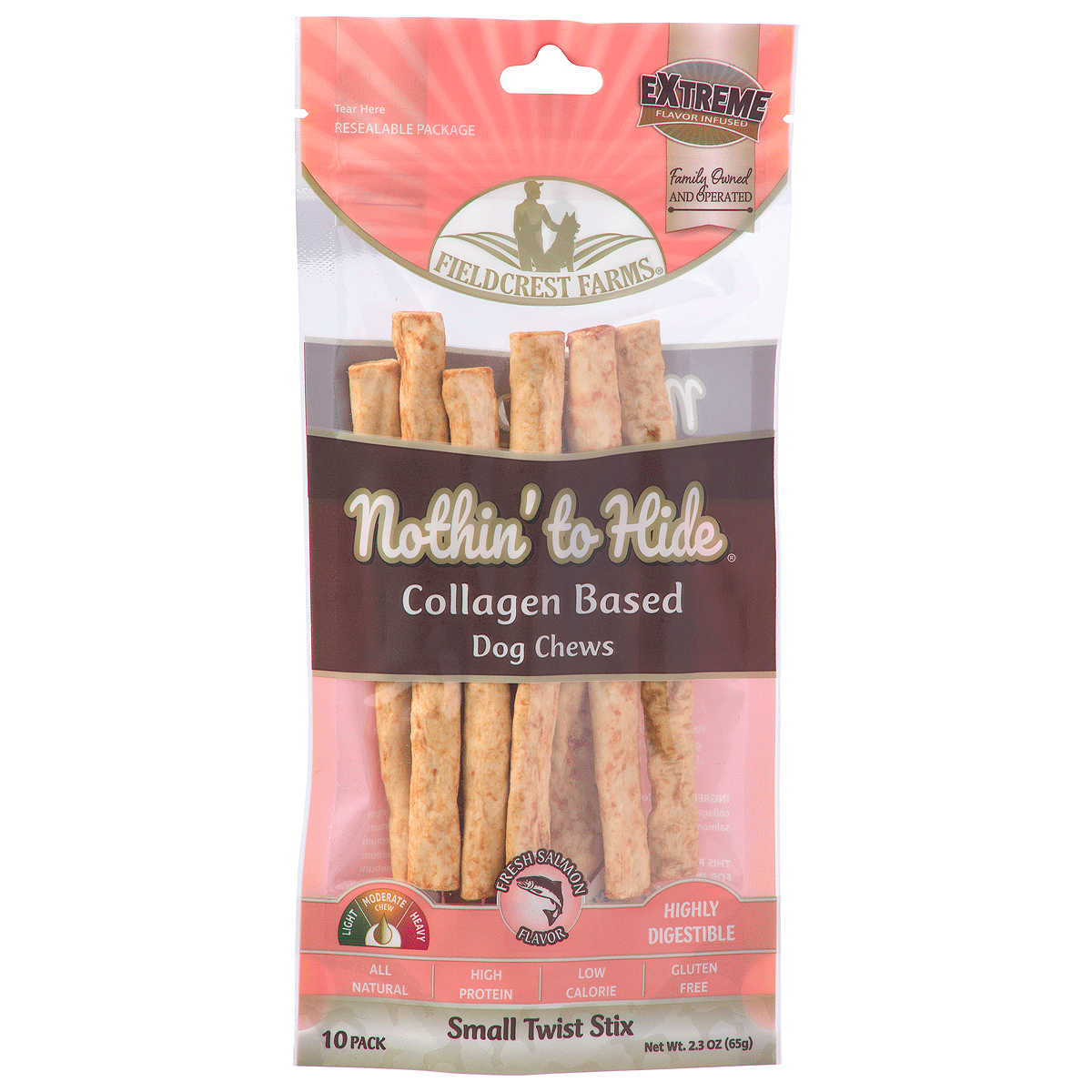 Nothin To HideTwist Stix Salmon 10pk