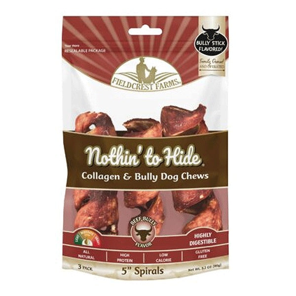NOTHIN' TO HIDE Bully Spirals 5" 3pk