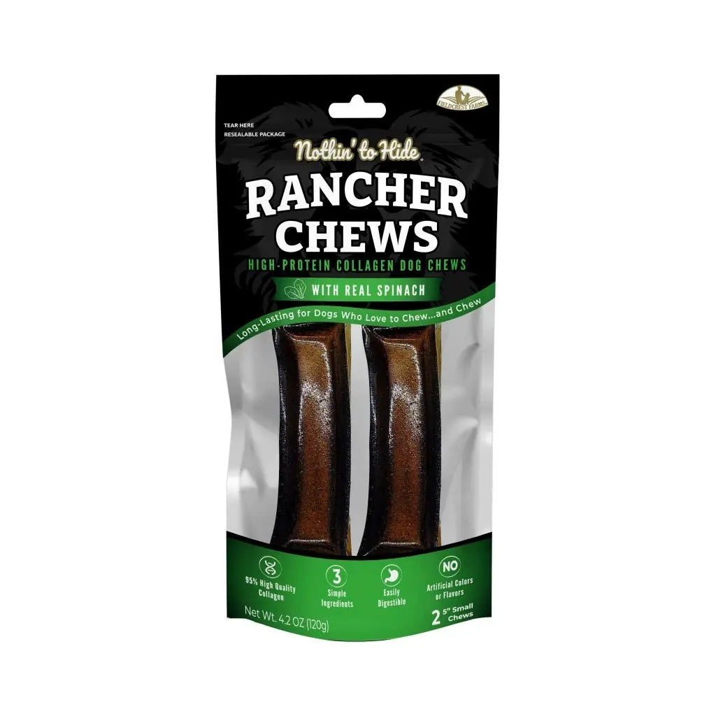 NOTHIN' TO HIDE Rancher Chew Spinach 5" 2pk