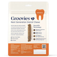 GROOVIES Dog Dental Chews 6oz Small 22ct
