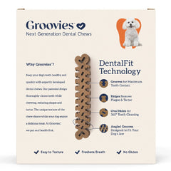 GROOVIES Dog Dental Chews Gravity Box Small 40ct