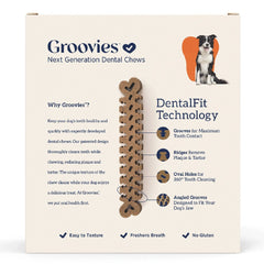 GROOVIES Dog Dental Chews Gravity Box Large 18ct