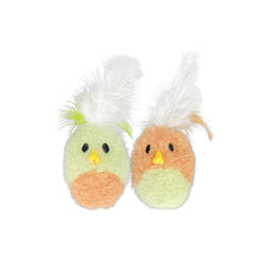Multipet Feather Bird W/Catnip Cat Toys 2Pk