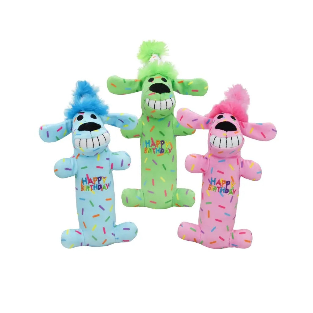 Multipet Loofa Birthday W/Party Hat 6"
