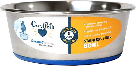 OURPETS Durapet Premium Stainless Steel Bowl 4 Cup