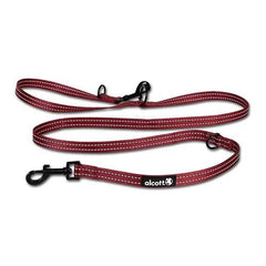 P.A.W. 5 in 1 Adjustable Leash Red