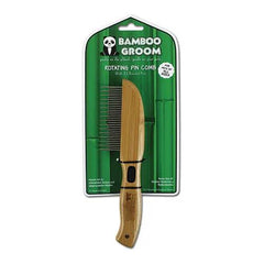 ALCOTT Bamboo Groom Rotating Pin Shedding Comb with 31 Rounded Pins