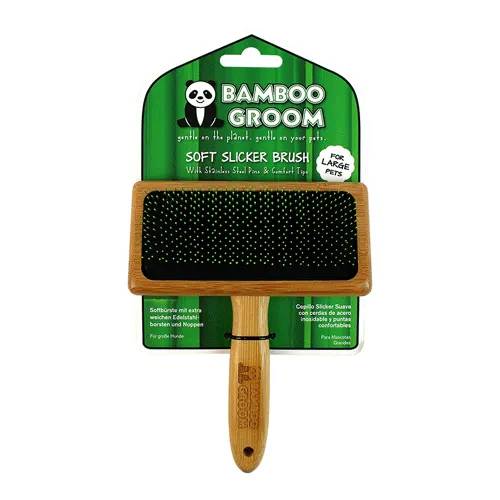 ALCOTT Bamboo Groom Soft Slicker Brush L
