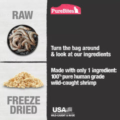 PURE BITES Cat Treats Freeze Dried Shrimp 0.38oz