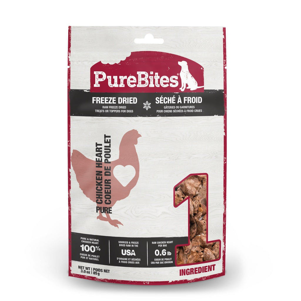 PURE BITES Freeze Dried Chicken Heart 3oz
