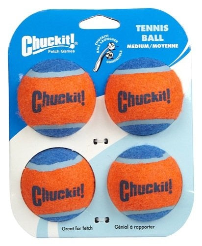 Chuckit Tennis Ball 4Pk 2.5" M