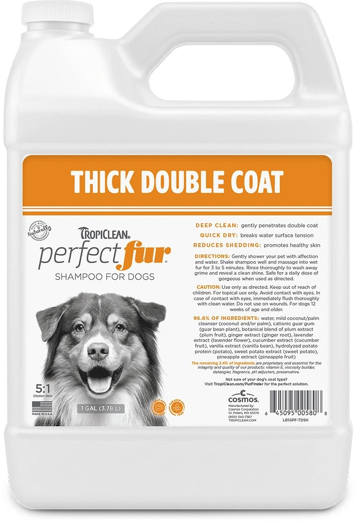 Tropiclean Perfectfur Thick Double Coat Shampoo 5:1 - Gallon