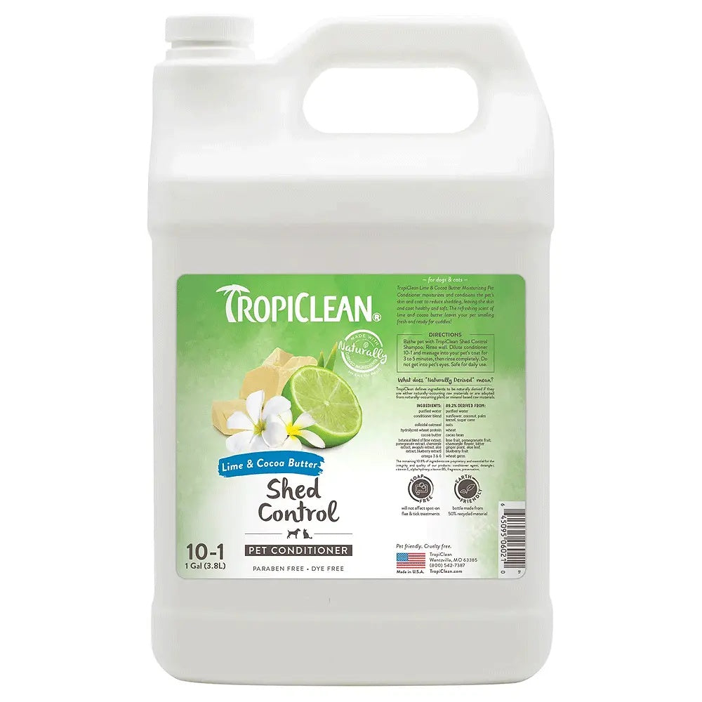 Tropiclean Deshedding Lime And Cocoa Butter Conditioner - Gallon