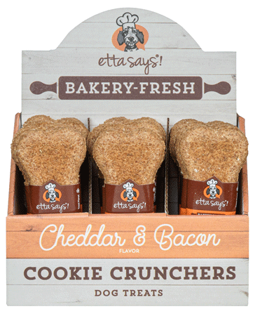 Etta Says Cookie Crunchers Cheddar & Bacon 24ct Display