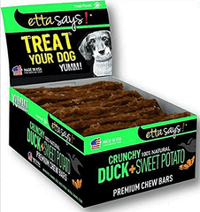 Etta Says Premium Chew Bars - Duck + Sweet Potato - 12ct