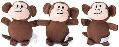 Zippypaws Zippy Miniz 3-Pack Monkeys