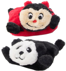 Zippy Paws Squeakie Pad 2-Pack Ladybug And Panda