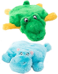 Zippy Paws Squeakie Pad 2-Pack Hippo And Alligator