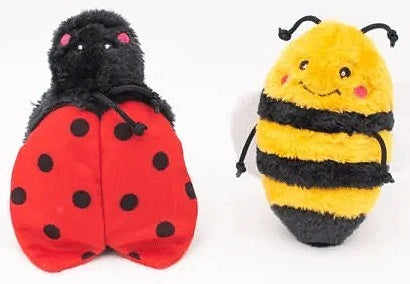 Zippypaws Crinkle 2-Pack Bee And Ladybug