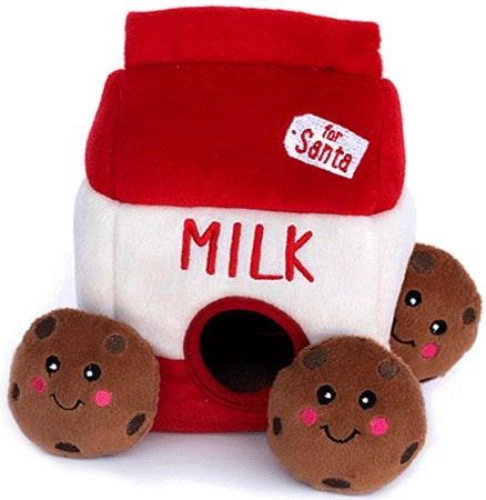 Zippy Paws Holiday Burrow - Santa'S Milk And Cookies