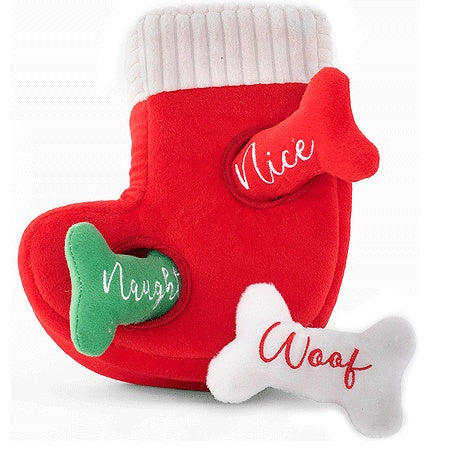 Zippy Paws Holiday Burrow - Naughty Or Nice Stocking