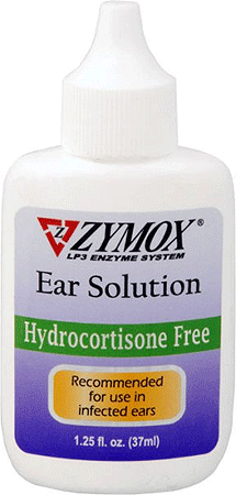 Zymox Ear Solution Hydrocortisone Free 1.25oz
