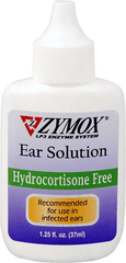 Zymox Ear Solution Hydrocortisone Free 1.25oz