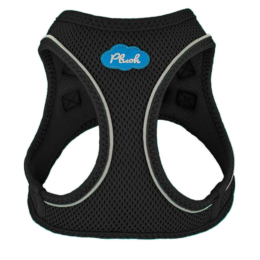 Plush Step In Air Mesh Harness - Black 2X Large