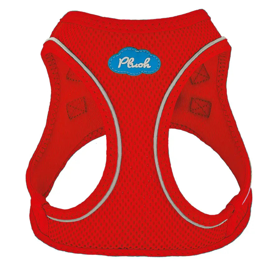 Plush Step In Air Mesh Harness - Red Small