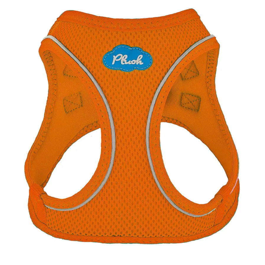 Plush Step In Air Mesh Harness - Orange Large