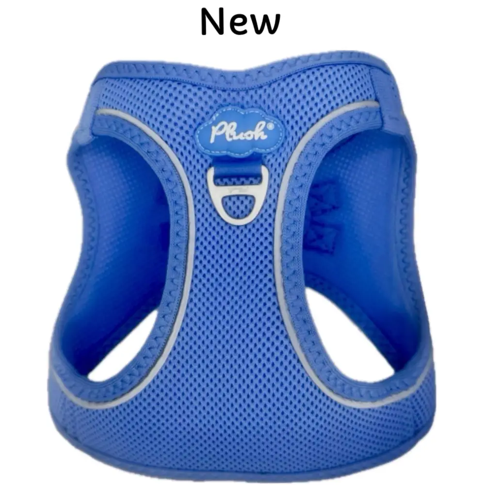 Plush Step In Air Mesh Harness - Cornflower (Front D-Ring) Large