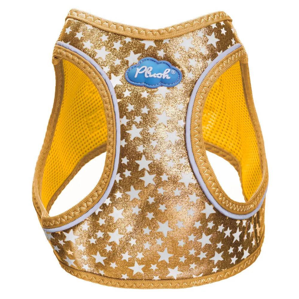 Plush Step In Glitter Glow Harness - Gold X Large