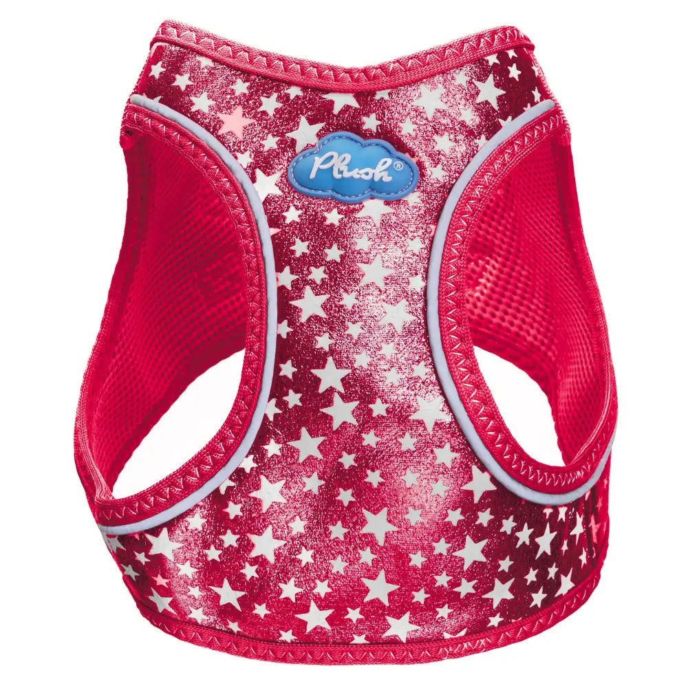 Plush Step In Glitter Glow Harness - Red Large