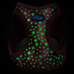 Plush Step In Glitter Glow Harness - Red X Small