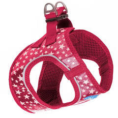 Plush Step In Glitter Glow Harness - Red X Small