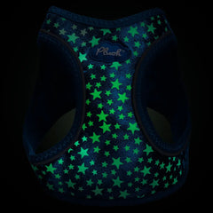 Plush Step In Glitter Glow Harness - Navy X Large