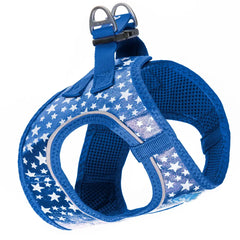 Plush Step In Glitter Glow Harness - Navy X Large