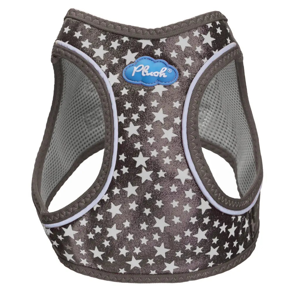 Plush Step In Glitter Glow Harness - Gunmetal Large