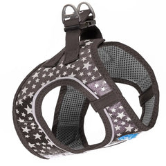 Plush Step In Glitter Glow Harness - Gunmetal X Large