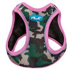 Plush Step In Air Mesh Harness - Camo/Pink 2X Large