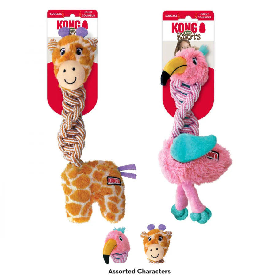 KONG Knots Twists Dog Toy Assorted 1ea/SM/MD