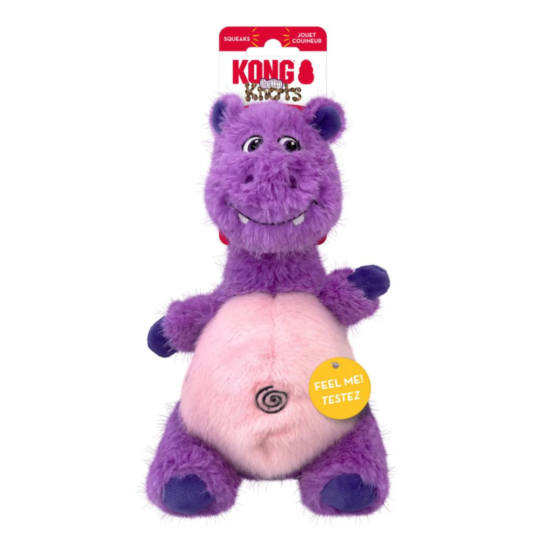 KONG Knots Belly Dog Toy Hippo MD/LG
