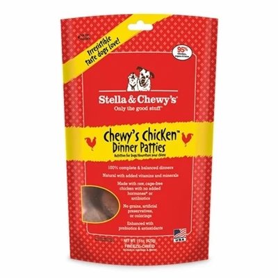 Stella And Chewys Freeze Dried Dog Food Chicken Dinner Patties 5.5 oz. (Pack of 2)