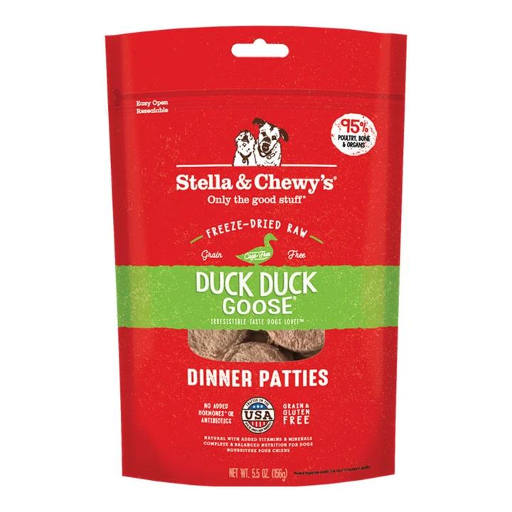 Stella And Chewys Dog Freeze-Dried Duck Dinner Patties 5.5oz. (Pack of 2)