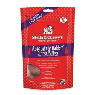 Stella And Chewys Freeze Dried Dog Food- Rabbit Dinner Patties 5.5 oz. (Pack of 2)