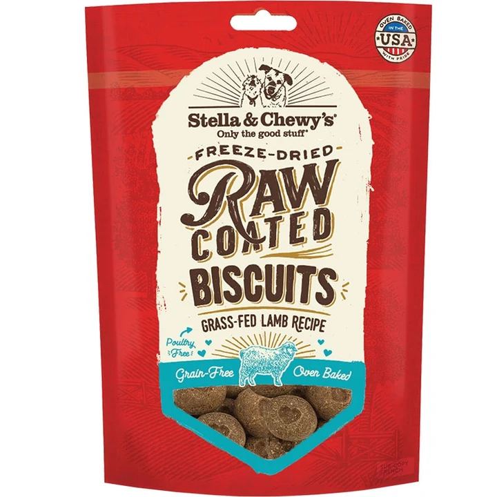 Stella And Chewys Dog Raw Coated Biscuits Lamb 9oz. (Pack of 2)