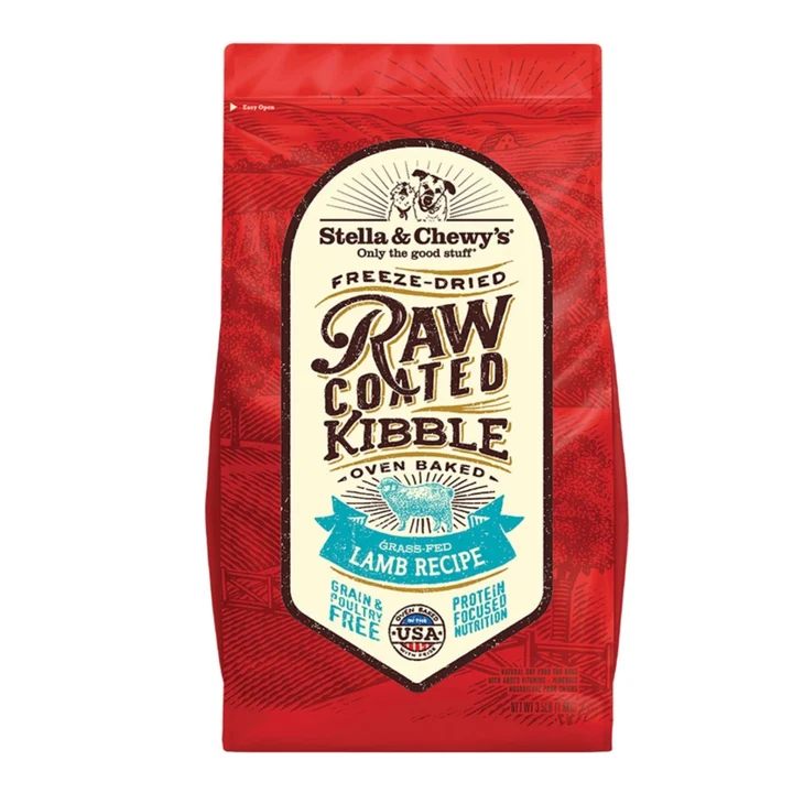 Stella & Chewys Dog Kibble - Raw Coated Grass Fed Lamb Recipe 3.5Lbs (Pack of 2)