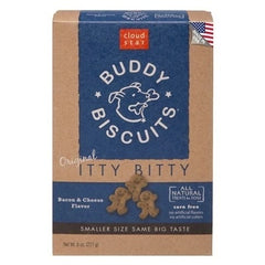 Cloud Star Original Itty Bitty Buddy Biscuits With Bacon and Cheese Dog Treats; 8-Oz. Box (Pack of 2)