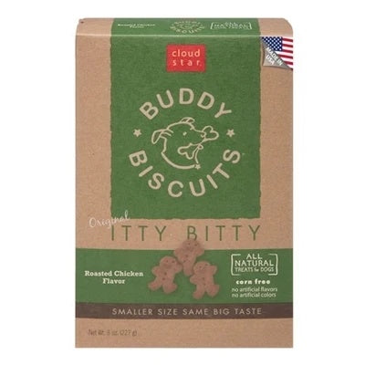 Cloud Star Original Itty Bitty Buddy Biscuits With Roasted Chicken Dog Treats; 8-oz. Box (Pack of 2)
